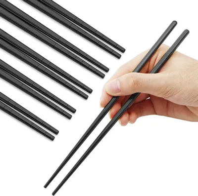 Immagine prodotto di Bastoncini per sushi in acciaio inossidabile, confezione da 5 paia, lunghezza 23 cm, leggeri, ideali per sushi e riso