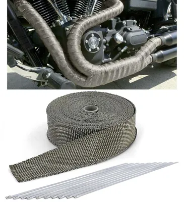 Produktbild von 15Meter / 50mmx2mm Auspuff Hitzeschutzband Thermoband Titan bis 900°C
