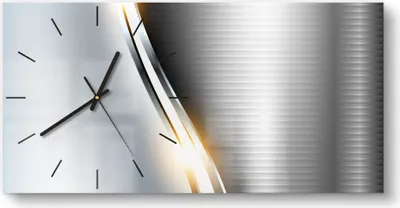 Produktbild von DEQORI Glasuhr 60x30 cm Modern 'Elegantes Vektordesign' Wanduhr Glas Uhr Design leise