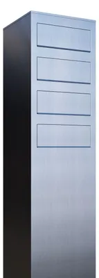 Produktbild von Briefkastenanlage Monolith for Four in Edelstahl