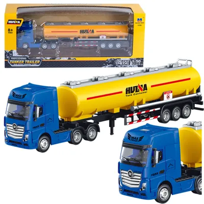 Productafbeelding van Tankwagen Metaal Beweegbare Onderdelen Geel 1:50