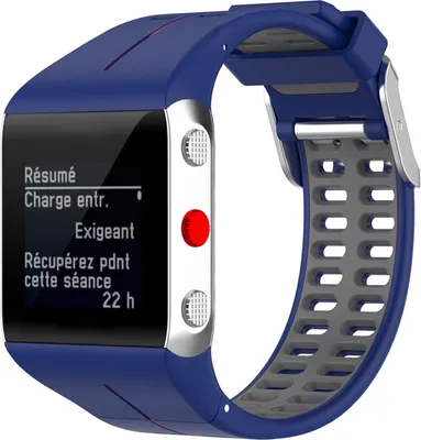 Produktbild von Schauen Sie sich ein verstellbares schweißsicheres Silikon -Armband Austausch von Schweißprofis an für Polar V800-Blau grau