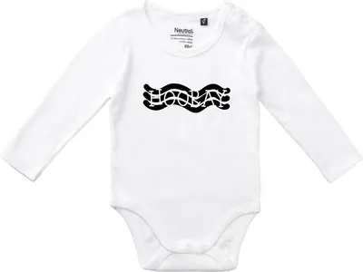 Produktbild von Huuraa Baby Body Hooray Hurra 62 White  Baumwolle Fairtrade Langarmbody Geschenkidee