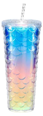 Doppelwandiger Plastikbecher 710 ml für kalte Getränke
