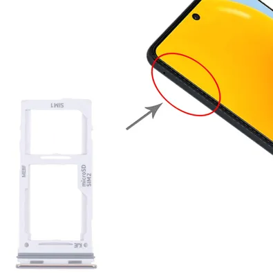 Produktbild von Dual Sim + Micro SD Karten Halter Adapter für Samsung Galaxy M52 5G Weiß