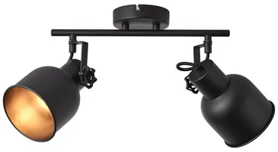 Produktbild von BRILLIANT Spotrohr, 2-flammig Rolet schwarz IP20 E14 18 Watt dimmbar g. f. Tropfenlampe
