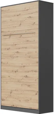 Produktbild von SMARTBett Schrankbett Standard  Anthrazit/Wildeiche 90 Vertikal