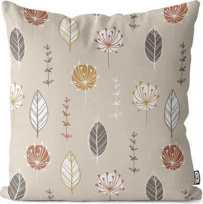 Produktbild von VOID Skandinavien Design Blumen Beige Kissenbezug Kissenhülle sofa couch wohnzimmer dekoration wasserfest Outdoor Garten Kissen bezug deko
