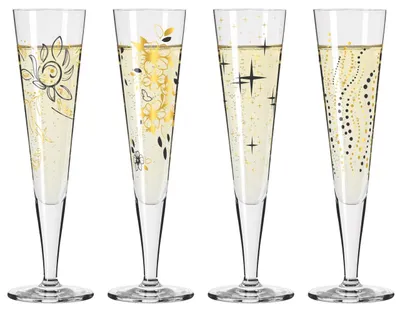 Produktbild von Ritzenhoff Champagnerglas 4er-Set GOLDNACHT