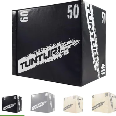 Image de Tunturi Plyo Box, Soft Plyometric Box, boîte de fitness, 40 x 50 x 60 cm, bois avec EVA