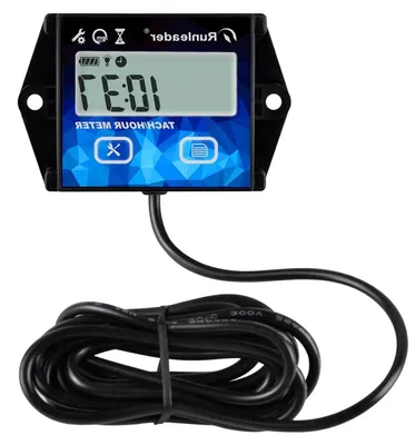 Productafbeelding van Digitale Uren Tachometer Meter met RPM Waarschuwing en Achtergrondverlichting voor Kleine Gas Motoren