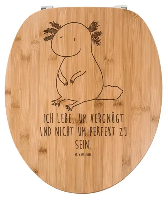 Produktbild von Mr. & Mrs. Panda Klodeckel Axolotl Niedlich - Transparent - Geschenk, Weisheit, Freundin, Liebe, Toilettendeckel, WC Sitz, Brille, WC-Brille, Klobrille, Lebensweisheit