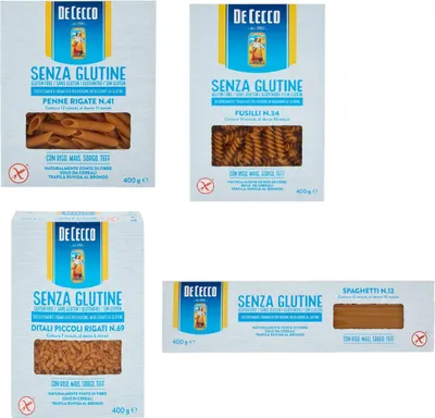Produktbild von TESTPAKET De Cecco senza Glutine Glutenfrei pasta nudeln 4 x 400G
