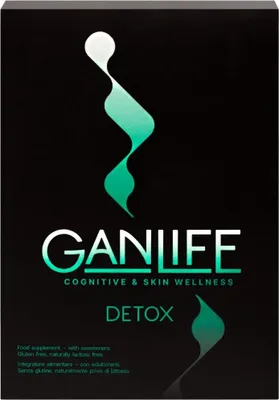 Produktbild von GANLIFE - Detox Nahrungsergänzungsmittel mit Meereskollagen 5g - Antioxidantien und Entwässerungsmitteln - Polidatina, Vit. C, Bromelain und Hibisk...