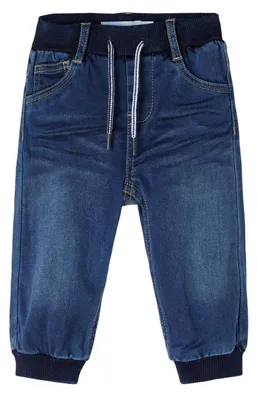Productafbeelding van NAME IT meisjesbroek Nbmbob Dnmtoras 3698, donkerblauwe denim, model Noos