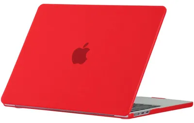 Produktbild von Mobigear Schutzhülle für MacBook Air 13 Zoll (2022-2026), Hartschalenhülle, Laptop-Schutz, MacBook-Hülle - Rot - Modell A2681 / A3113 / A3240 / A3449