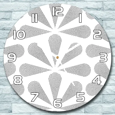 Produktbild von Wanduhr aus Glas Rund fi 30 Klassisches schwarz Quarz Deko Schlafzimmer Büro