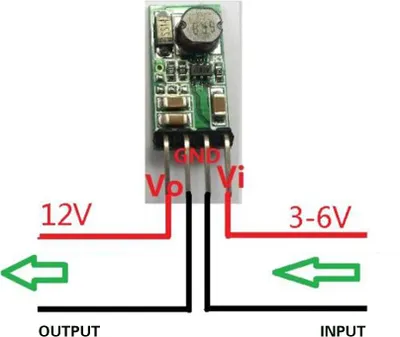 Zdjęcie produktu dla Mini moduł przetwornicy podwyższającej napięcie DC-DC 3,3 V, 3,7 V, 4,5 V, 5 V do 12 V do inteligentnego domu