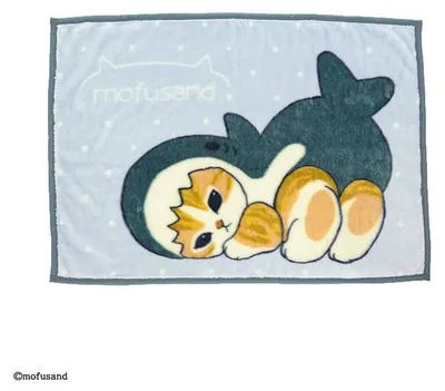 Obrázok produktu pre Benelic – Mofusand – Kitten-Nyan Shark – Karomuster, 70 x 100 cm