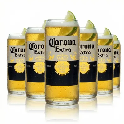 Produktbild von 6x Corona Bierglas 0,33l Becher Pokal Kontur Gläser Gastro Cerveza Light Beer