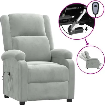 Obrázok produktu pre vidaXL Relax kreslo Electric Light Grey Velvet