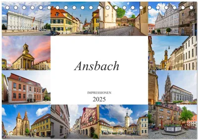Produktbild von Ansbach Impressionen (Tischkalender 2025 DIN A5 quer), CALVENDO Monatskalender