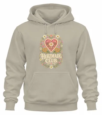 Immagine prodotto di Maglietta da con motivo "Herzmadl", pantaloni di pelle, gonna tradizionale "Dirndl", felpa con cappuccio, colore: naturale, taglia: XL