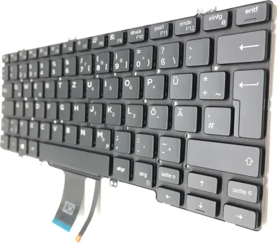 Obrázok produktu pre GERMAN - Čierna klávesnica s podsvietením kompatibilná s Dell Inspiron 13 5310-NJ24J