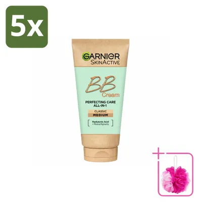 Produktbild von 5 x Garnier SkinActive BB Cream Classic Medium 5-in-1 - 50 ml - Sparpackung - 5 Stücke