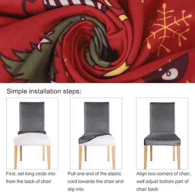 Elastische Stuhlhussen für das Esszimmer - Dehnbare Schoner für Hochzeiten und Bankette