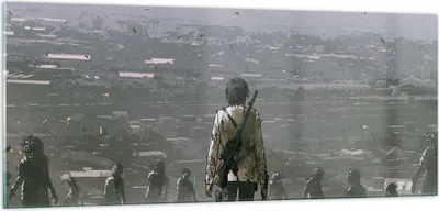 Produktbild von Bilder auf glas - Fantasie Krieg - 100x40cm - Glasbilder - Wandbilder - Kunstdruck - zum Aufhängen bereit - Wanddekoration aus Glas - Glas Bilder - Wandbild auf Glas - Einteilig - GAB100x40-4101