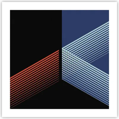 Produktbild von Poster - Poster ohne Rahmen - Abstraktion Schwarz Blau - 50x50 cm - Wand Bild - Wanddeko - Wandbilder - Kunstposter - Wandposter - Bilder - Kunstdruck - Wanddekoration - Wandbild - P2XAC50x50-4458