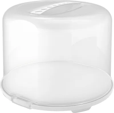 Produktbild von Rotho Tortenglocke XL mit hoher Haube Fresh - KuchenTransportbox 35,5 x 34,5 x 26,0 cm - Frischhaltehaube für Kuchen & Torten - Transparent mit Griff