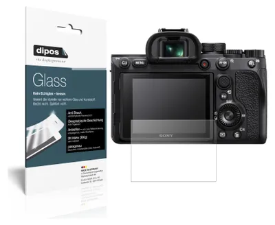 Produktbild von 2x Schutzfolie für Sony A7R IV matt - Anti-Shock 9H Folie dipos Glass Kunststoffglas