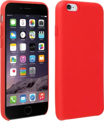 Produktbild von Avizar, Halbsteife Silikon Handyhülle iPhone 6/6S, Soft Touch, Rot