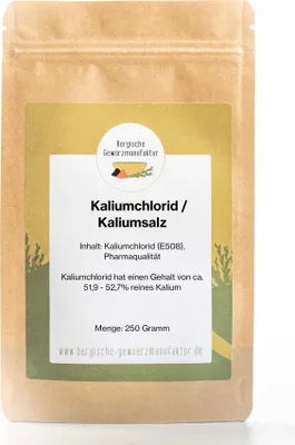 Produktbild von Kaliumchlorid. Der Kochsalzersatz für Blutdruckgeplagte