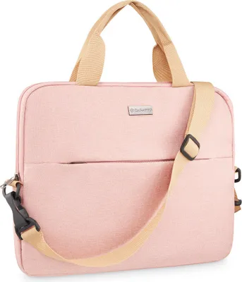 Produktbild von Zagatto ZG853 Rosa Damen Laptop-Tasche 15,6 Zoll Herren Notebooktasche Aktentasche Schultasche Notebook Schutzhülle Schutztasche sleeve Grau mit Schwarz