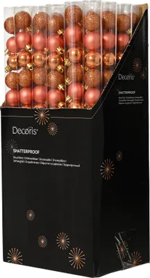 Produktbild von Weihnachtskugeln Kunststoff 3cm 14er Set - Warmorange