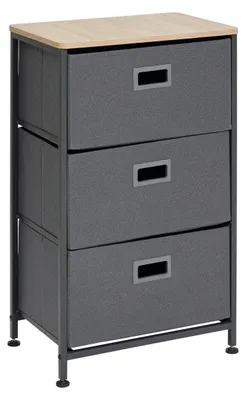 Imagen del producto de Cajonera con 3 cajones, color gris oscuro