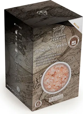 Produktbild von Peugeot Pinksalz  Steinsalz Grobes Rosa Kochsalz Salz Gewürz Für Peugeot Trockensalzmahlwerk 7 x 50 g Beutel 42738