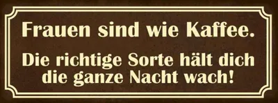 Produktbild von vianmo Holzschild 10x27 cm Frauen sind wie Kaffee Spruch Zitat