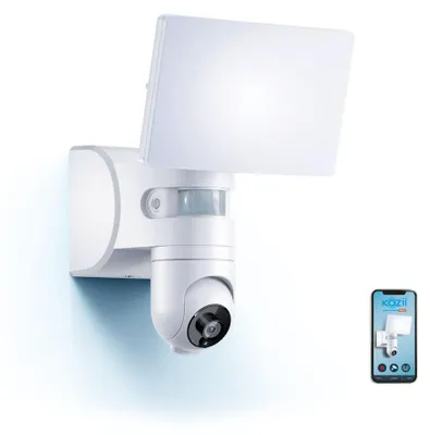 Produktbild von KOZII, Wandprojektor mit integrierter Kamera, Bewegungsmelder, 2200 Lumen, Kaltw