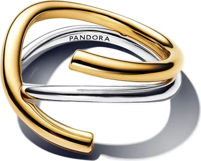Produktbild von Pandora Ring Organisch Geformt Silber 14K Vergoldet 163889C00 Gr. 48
