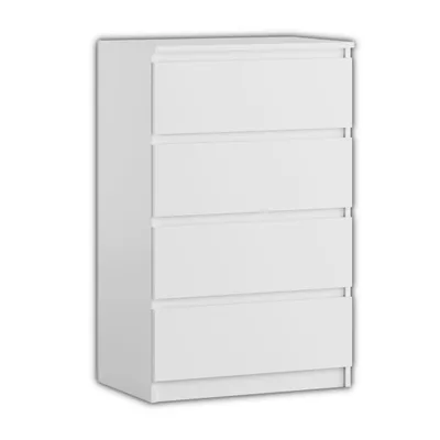 Produktbild von YUMEBLY Kommode mit 4 Schubladen | Schubladenschrank 61x97x40 cm | Für Schlafzimmer, Wohnzimmer, Büro, Kinderzimmer | Modern & geräumig | Weiß