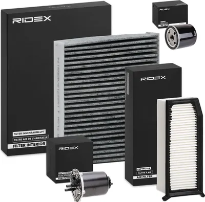 Produktbild von RIDEX Filterset Inspektionspaket Filtersatz für RENAULT Clio IV Schrägheck (BH) Captur (J5, H5) für DACIA SANDERO II