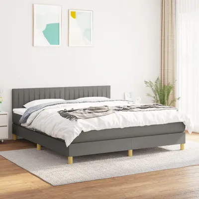 Produktbild von Maison Exclusive - Boxspringbett mit Matratze Dunkelgrau 180x200 cm Stoff