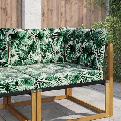 Produktbild von Sofakissen für draußen (3 pcs)- CLORIS - Blattmuster Polyester - Gartenmöbelauflagen C1754