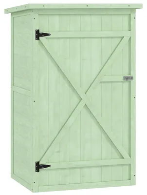 Obrázek produktu pro Dřevěná zahradní bouda s policemi, uzamykatelná, 75 × 56 × 115 cm