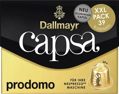 Immagine prodotto di Dallmayr Kaffeekapsel capsa Prodomo XXL 111039000 39 St./Pack.