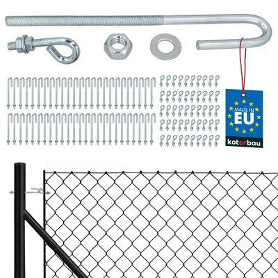 Produktbild von KOTARBAU® 50er Set Gewindespanner M6 verzinkter Stahl Spannschloss für Maschendrahtzaun offener Drahtspanner mit geschlossener Befestigungsschraube